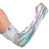 Dussdil Blue Purple Orange Ink Marbling Gardening Arm Sleeves Farm UV Sun Protection Cooling Arm Sleeves for Garden Women Men with Thumb Hole view 1