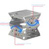 BeElion Joint Mount Adapter for Security Camera, 2-Layer 3-Axis Bracket,Pole Mounting Mount Bracket for PTZ Dome Surveillance Camera (4.13"x4.02"x3.9" Steel Mount) view 2