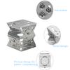 BeElion Joint Mount Adapter for Security Camera, 2-Layer 3-Axis Bracket,Pole Mounting Mount Bracket for PTZ Dome Surveillance Camera (4.13"x4.02"x3.9" Steel Mount) view 3