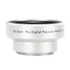 Camera Lens,Metal 30.5mm 0.45x Magnification Optical Glass Wide Angle Macro Additional Lens with Lens Bag,Silver view 3
