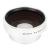 Camera Lens,Metal 30.5mm 0.45x Magnification Optical Glass Wide Angle Macro Additional Lens with Lens Bag,Silver view 4