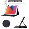 BYCeKe Black Floral for ipad 10.2 9th Generation Case 9th/8th/7th Gen (10.2-inch, 2021/2020/2019), Premium PU Leather Smart Folio Stand Cover with Auto Sleep Wake and Multiple Viewing Angles, Flowers view 4