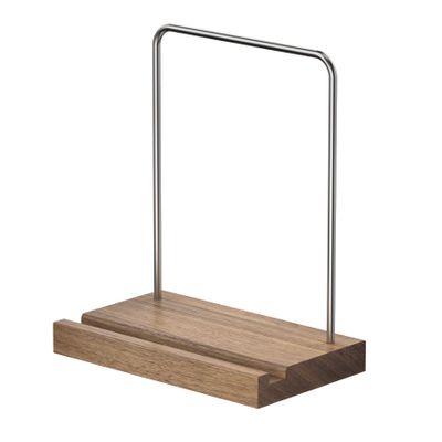 KORRTFID Now Playing Vinyl Record Stand, Vinyl Display Holder for Albums and LP Storage, Holds any Size Records (Walnut)