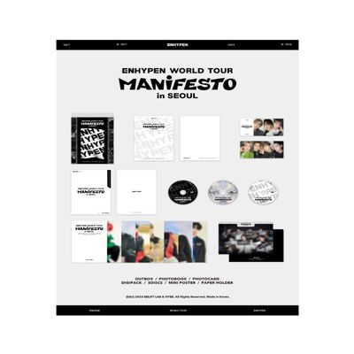 ENHYPEN - ENHYPEN World Tour [Manifesto] in Seoul DVD + Pre-Order Benefit