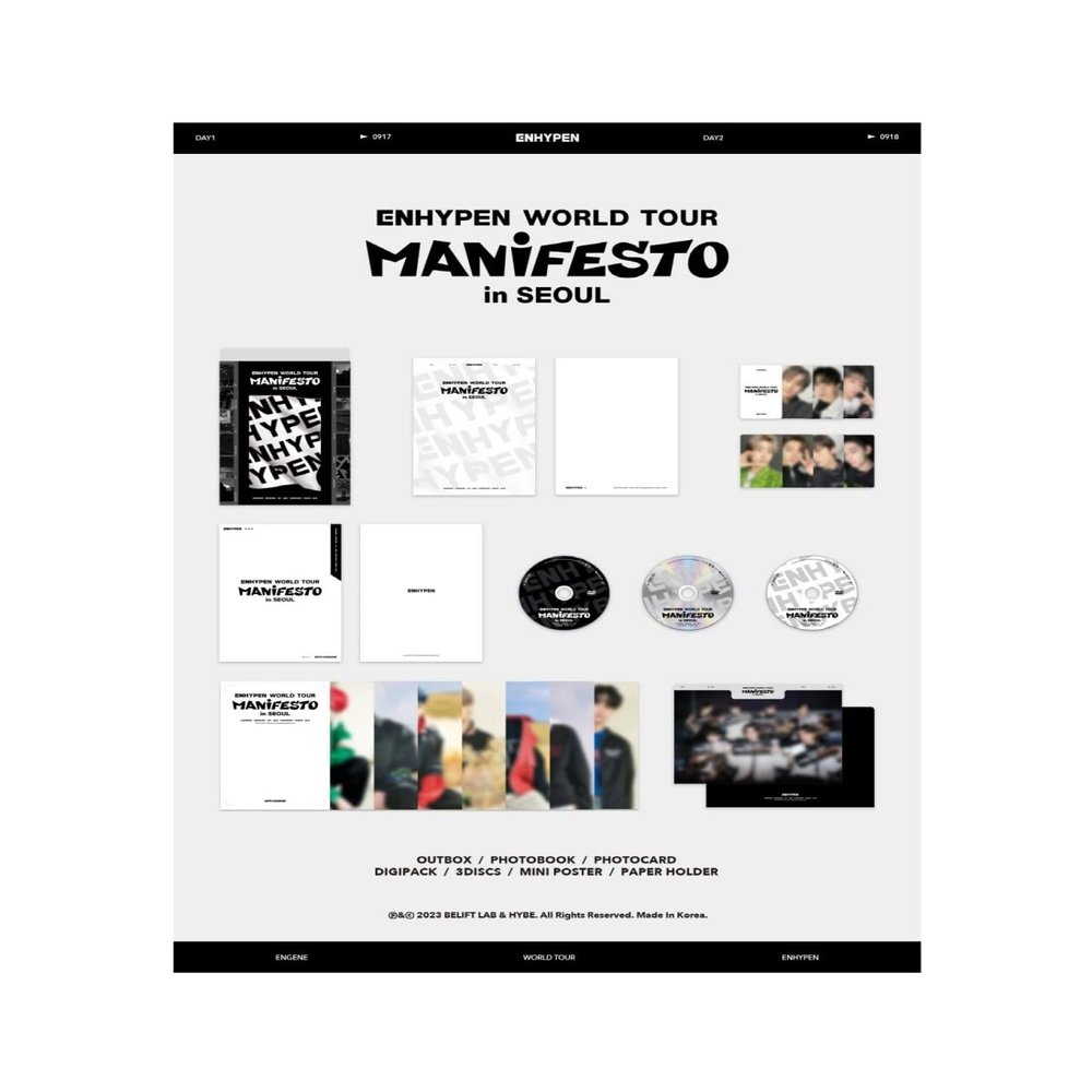 ENHYPEN - ENHYPEN World Tour [Manifesto] in Seoul DVD + Pre-Order Benefit