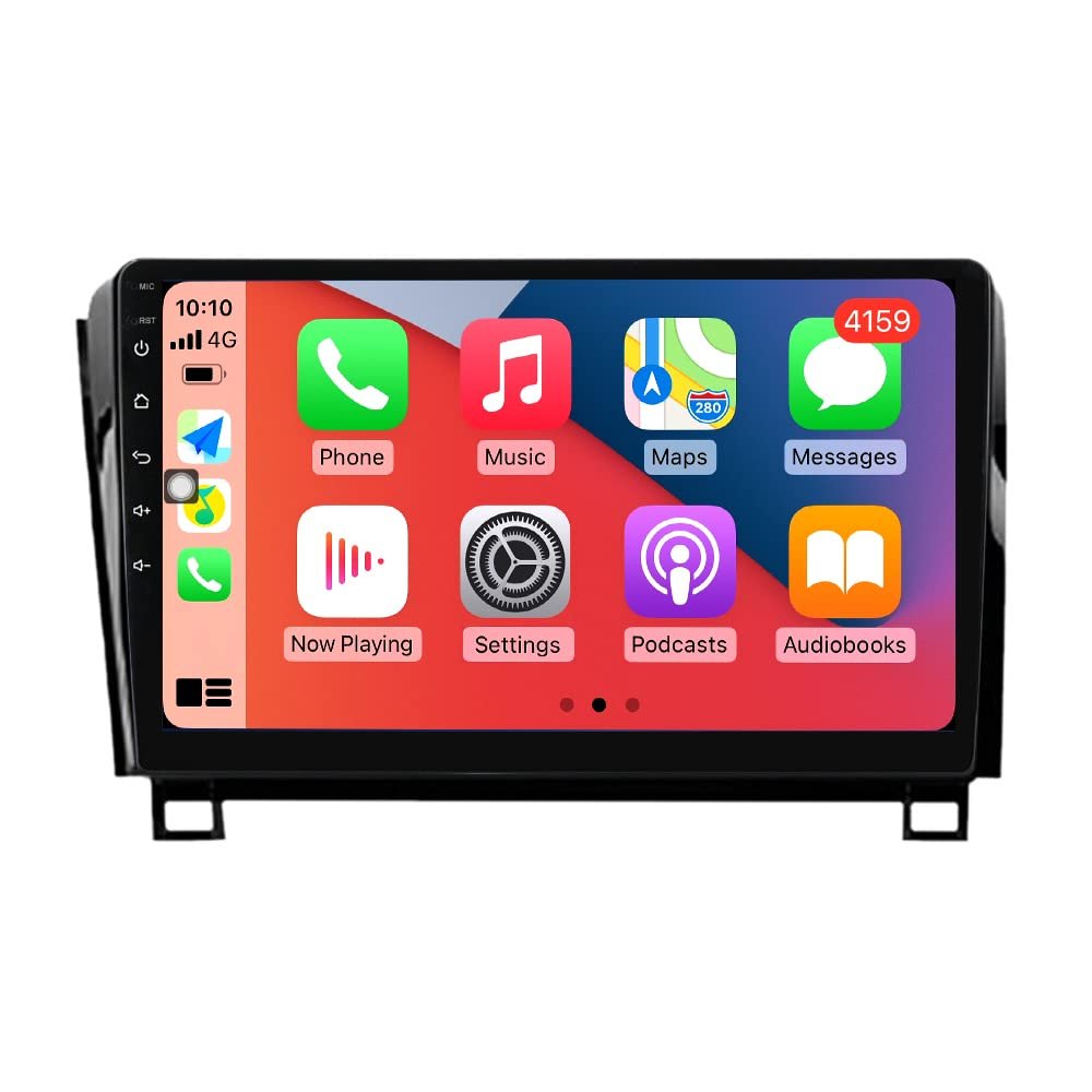 6+128GB 8Core Car Radio Stereo for Toyota Tundra 2007-2013 & Toyota Sequoia 2008-2019 Audio GPS Navigation, 10.1" IPS Touch Screen Head Unit with Car-Play & Android Auto,FM/AM,SWC