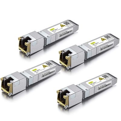 10Gtek ././/- + , CAT.6a Copper Transceiver, Auto-Negotiation SFP+ Ethernet Module, up to 30-Meter, for Cisco SFP-10G-T-X, Ubiquiti, Netgear, Pack of 4