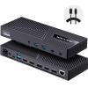 WAVLINK Displaylink Docking Station 3 Monitors with 130W Power Delivery, 10Gbps USB for MacBook M1/M2/M3/Windows, USB-C(3 HDMI, 2 DisplayPort, 2 USB-C, 4 USB3.1, Ethernet, Audio) view 1