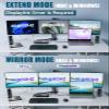 WAVLINK Displaylink Docking Station 3 Monitors with 130W Power Delivery, 10Gbps USB for MacBook M1/M2/M3/Windows, USB-C(3 HDMI, 2 DisplayPort, 2 USB-C, 4 USB3.1, Ethernet, Audio) view 3