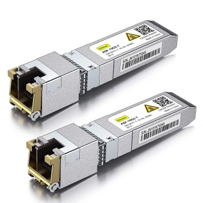 10Gtek ././/- + CAT.6a Copper Transceiver, Auto-Negotiation SFP+ Ethernet Module, up to 30-Meter, for Cisco SFP-10G-T-X, Ubiquiti UniFi, Netgear, Pack of 2