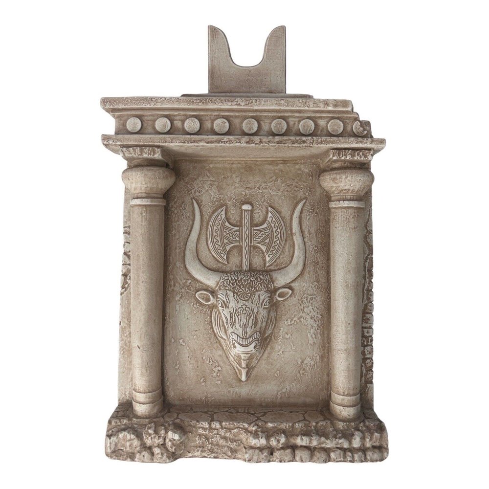 Bull Head Double Axe Bull's Horns Minoan Symbol Knossos Wall Tablet Relief