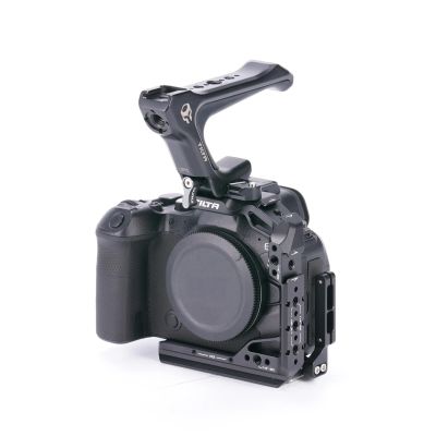 Tilta Lightweight Kit Compatible with Canon R6 Mark II, Half Cage with Mount Accessorioes via NATO Rail, Cold Shoe, and 1/4"-20 Threads with Locating Pins | TA-T45-B (Black)