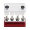 600A Max Bus Bar Power Distribution Block Junction Block 4 X 3/8" Terminal Studs Also Used As 5/16" Bus Bar for Truck Car RV (Red) view 1