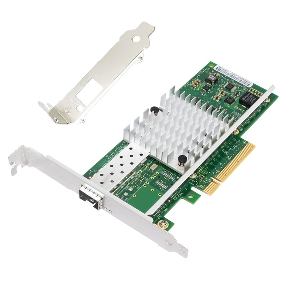 10Gb Ethernet Converged Server 1x SFP+ Port Network Card(NIC) PCIEx8 Compatible Intel X520-DA1 82599EN Chip Support Windows 7/8/10/11/Visa,Server/Linux/VMware