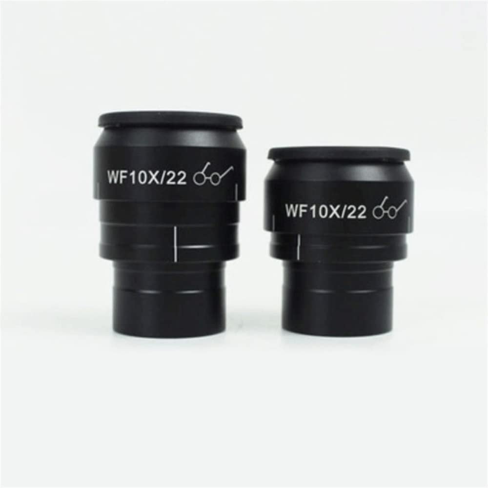 10X Adjustable Stereo Microscope Eyepiece High Eyepoint Plan Wide Angle Eyepiece Field of View 22MM Mounting Size 30MM