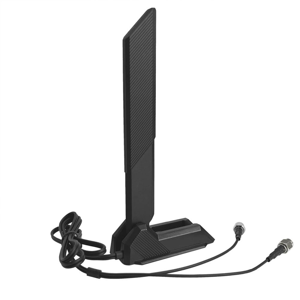 Gintai RP-SMA PC WiFi 6 6E Tri-Band Antenna for ASUS 2T2R ROG Strix B660-I/Z590-E Z590-F Z590-I/Z690-A Z690-E Z690-I Z690-F Z690-G Z690-F/X570-E X570-PRO Gaming Z690-PLUS/ProArt Z690 for MSI (Black)