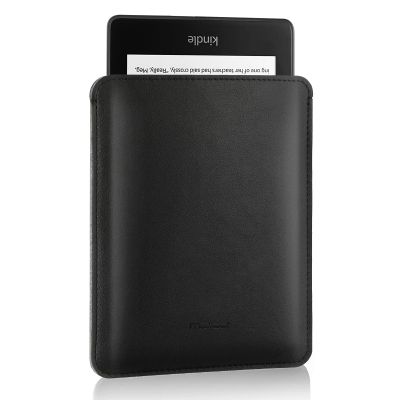 Moko Slim Sleeve Compatible with 6.8" Kindle Paperwhite 2021/7" Kindle Colorsoft Signature Edition 2024, Anti-Scratch PU Leather Case Cover Soft Felt Lining Protective Insert Carrying Pouch, Black