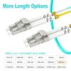 100ft(30m) OM4 LC LC Fiber Patch Cables MMF Multimode, Options 0.2m~153m, Fiber Optical Cable Duplex, 50/125m 40G/100G LSZH (5pack),  view 3