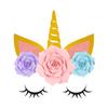 Girl Birthday Party Decorations Wall Decor DIY Crafts Sticker with Horn Ears Eyelashes Christmas Birthday Party Supplies view 1