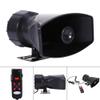 Black Car Siren Horn, 60W 5 Sound Tone 300db Megaphone Air Plastic and Mental Horn Siren with PA System MIC Speaker Vehicle Siren Sound Horn Fit for Fire Ambulance Hooter, 12V view 3