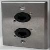 2 Port Cat6 D Series Heavy Duty Pass Through Solderless Stainless Steel Wall Plate [2 Pack] view 1