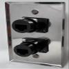 2 Port Cat6 D Series Heavy Duty Pass Through Solderless Stainless Steel Wall Plate [2 Pack] view 2