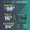 ECHOGEAR XL TV Wall Mount for Screens Up to 90" - Full Motion TV Bracket w/Handles to Extend, Swivel & Tilt Screen for No Fingerprints - Easy DIY w/Included Hardware - Perfect for QLED & OLED TVs view 4