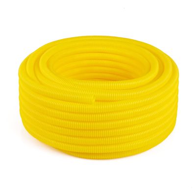1.5" x 100 ft. ShurTek Flexible Corrugated Yellow LDPE Non-Split Tubing Wire Loom