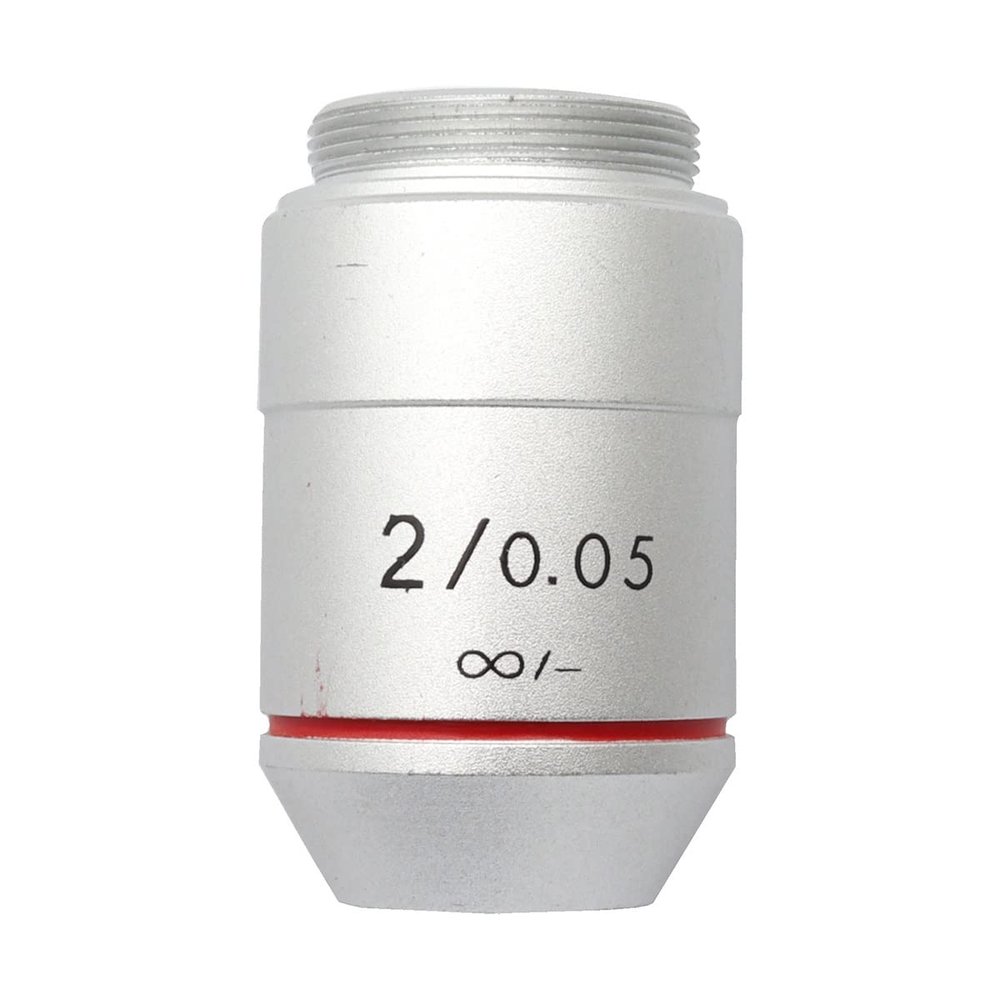 Microscope Accessories Kit 1PC 195 1X/2X Low Magnification Infinity Achromatic Objective Lens for RMS Thread 23.2mm Microscope Slides (Size : 2X Infinity)