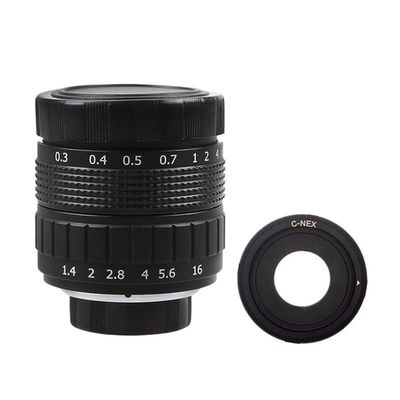 50mm F1.4 CCTV TV Movie Lens+C-NEX Mount Compatible with Sony E Mount NEX3 NEX6 NEX7 A6500 A6300 A6000 A5000 (Size : Silver, Color : Sony)
