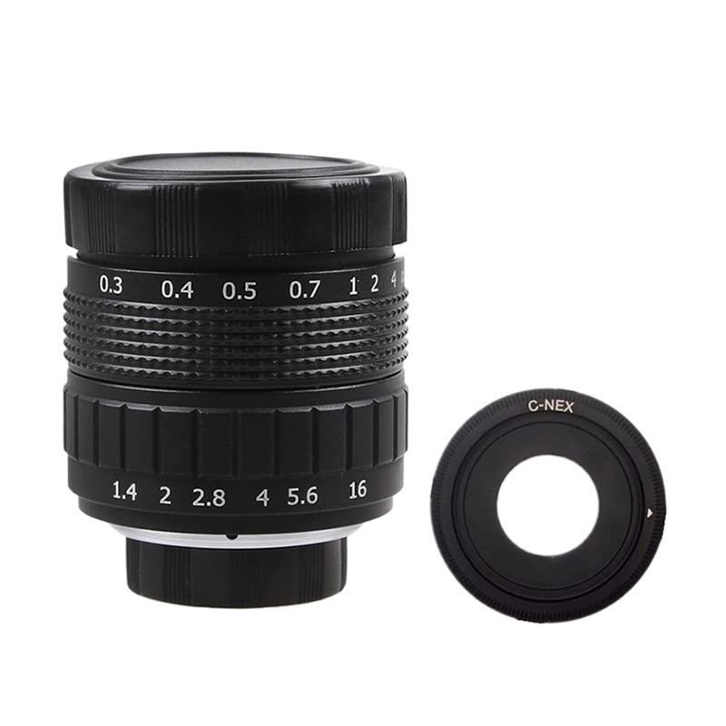 50mm F1.4 CCTV TV Movie Lens+C-NEX Mount Compatible with Sony E Mount NEX3 NEX6 NEX7 A6500 A6300 A6000 A5000 (Size : Silver, Color : Sony)