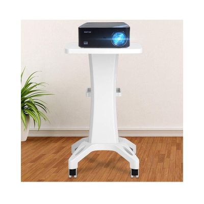 DYPASA Projector Mount White Projector Stands, Multifunction Video Projector Floor Tables on Wheels | Moveable Laptop Trolley, On Caster Wheels Ceiling Mount with Tray