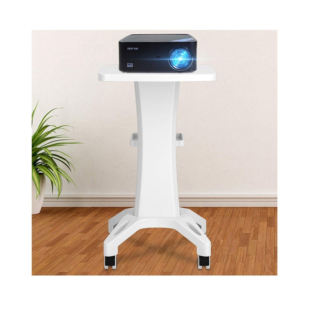 DYPASA Projector Mount White Projector Stands, Multifunction Video Projector Floor Tables on Wheels | Moveable Laptop Trolley, On Caster Wheels Ceiling Mount with Tray