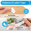 8-Pack Wonfoucs Label Tape Replace for Dymo LetraTag White Paper Refill 1/2" x 13' 12mm x 4m Black on White LT Label Maker Tape for Dymo Letra Tag LT-100H Plus 200B LT-100T QX50 XR view 2