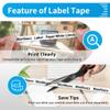8-Pack Wonfoucs Label Tape Replace for Dymo LetraTag White Paper Refill 1/2" x 13' 12mm x 4m Black on White LT Label Maker Tape for Dymo Letra Tag LT-100H Plus 200B LT-100T QX50 XR view 3