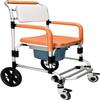 BLOHDI Folding Toilet Seat, Toilet Seat with Armrests and Backrest, Wheelchair with Casters, Shower Chair, Walker, Aluminum (Color : C) view 1