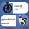 BLOHDI Folding Toilet Seat, Toilet Seat with Armrests and Backrest, Wheelchair with Casters, Shower Chair, Walker, Aluminum (Color : C) view 4