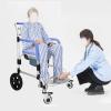 BLOHDI Folding Toilet Seat, Toilet Seat with Armrests and Backrest, Wheelchair with Casters, Shower Chair, Walker, Aluminum (Color : A) view 2