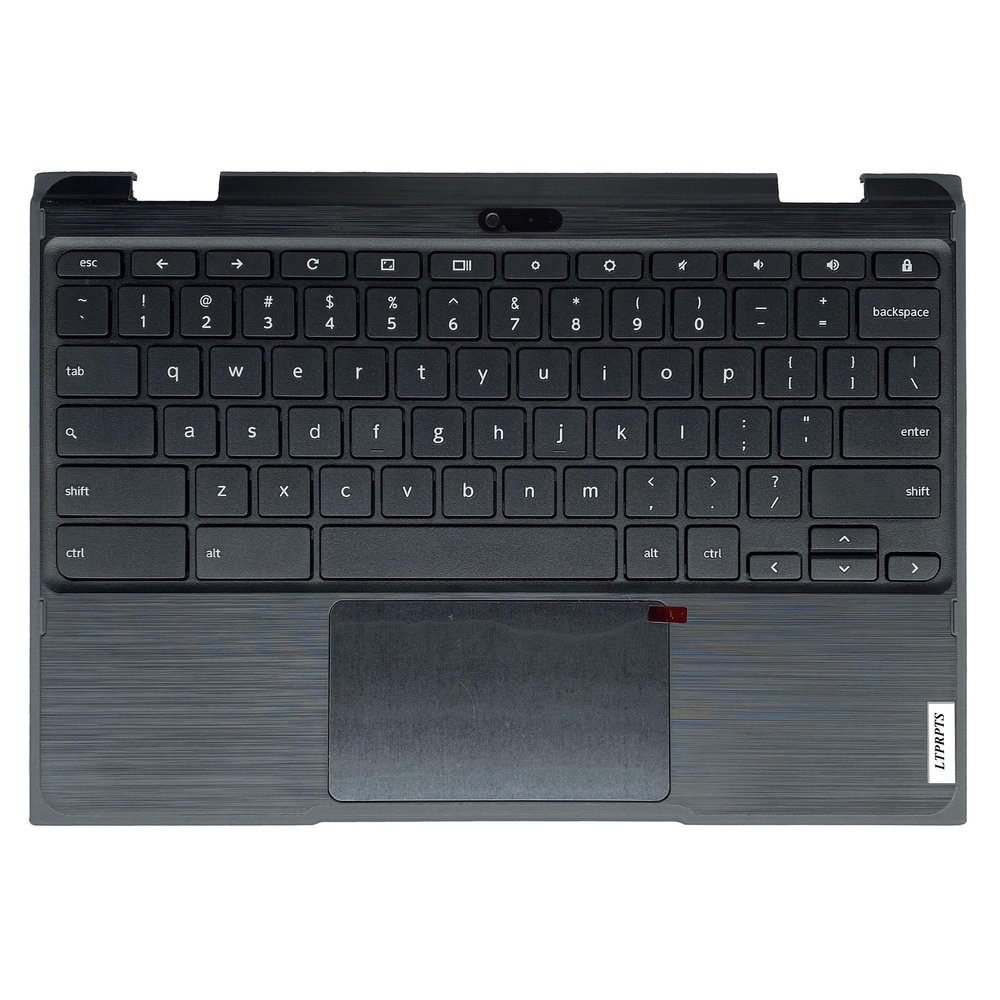 LTPRPTS Replacement Laptop Upper Case Palmrest Keyboard with Webcam Touchpad Assembly Part for Lenovo Chromebook 300e 2nd Gen 81MB (FF26) 5CB0T79500 5CB1D01489 SN21B82736 Black