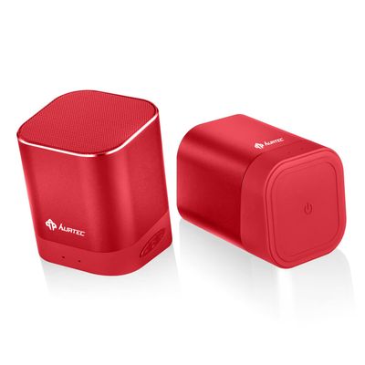 AURTEC Dual Bluetooth Speakers Upgraded, Powerful Volume Distortion-Free Wireless Speaker with Strong Bass, Bluetooth 4.2 Compatible with iPhone/Echo/Android, Portable Red Speaker for Party/Camping