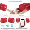 AURTEC Dual Bluetooth Speakers Upgraded, Powerful Volume Distortion-Free Wireless Speaker with Strong Bass, Bluetooth 4.2 Compatible with iPhone/Echo/Android, Portable Red Speaker for Party/Camping view 2