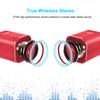 AURTEC Dual Bluetooth Speakers Upgraded, Powerful Volume Distortion-Free Wireless Speaker with Strong Bass, Bluetooth 4.2 Compatible with iPhone/Echo/Android, Portable Red Speaker for Party/Camping view 4