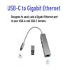 CompuCablePlusUSA.com Best 4 in 1 Hub, USB-C Male to 1 Female RJ45 Gigabit Ethernet LAN Network Adapter, 3 Female Ports USB 3.0 + 1 Piece Adapter of Type C Female to Type A Male (Ethernet & USB) view 2