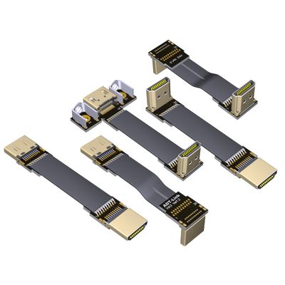 ADT-Link Shielded HD-to-HD V2.0 Built-in Extension Cable A Type 2K/144hz 4K/60Hz Computer Wire Standard Flat Ribbon Cable (20cm, A1-A4(Male-Female))