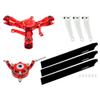 MICROHELI CNC Triple Carbon Plastic Blades Conversion Set (RED) - OMP Hobby M2 EVO / MK2 view 1