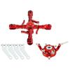MICROHELI CNC Aluminum Quad Blade Conversion Set (RED)(for MH-I180001Q Series) view 1