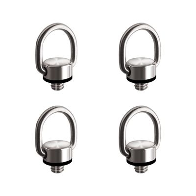 4Pack Camera D Ring Screw Camera Carabiner Clip 1/4"-20 Hinged Holder Fixing Mount Screw for DSLR Quick Release Wrist Strap Tripod Mount Attachment