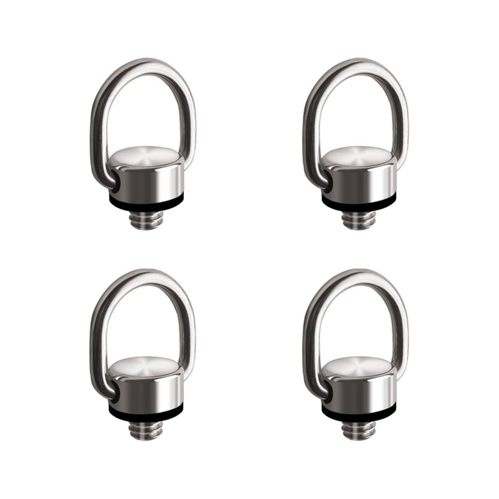 4Pack Camera D Ring Screw Camera Carabiner Clip 1/4"-20 Hinged Holder Fixing Mount Screw for DSLR Quick Release Wrist Strap Tripod Mount Attachment