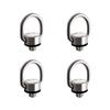 4Pack Camera D Ring Screw Camera Carabiner Clip 1/4"-20 Hinged Holder Fixing Mount Screw for DSLR Quick Release Wrist Strap Tripod Mount Attachment view 1