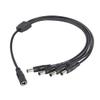 YSJJZRL 45cm 5.5mm x 2.1mm 1 Female to 2/3/4 Way DC Power Splitter Cable 12V 5A Y Splitter Barrel Adapter for Security Cameras Monitor etc (1 to 4) view 1